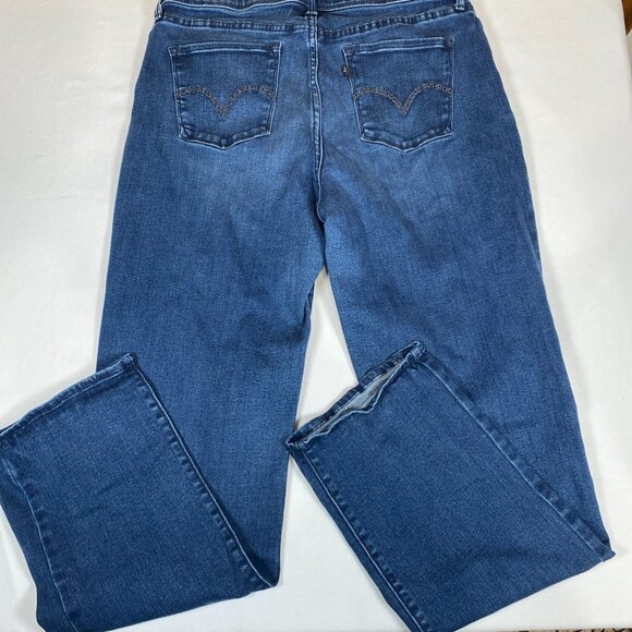 Levi's Perfect Slimming Straight Leg 512 12M Cotton Blend Blue Jeans - Picture 5 of 6